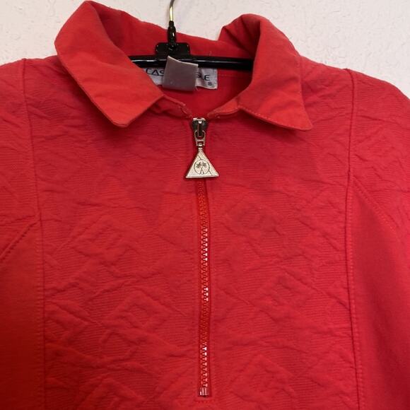 Vintage Casual Isle Women’s Partial Zip Pullover Sweatshirt Sz Sm Casual Pink - Picture 3 of 11